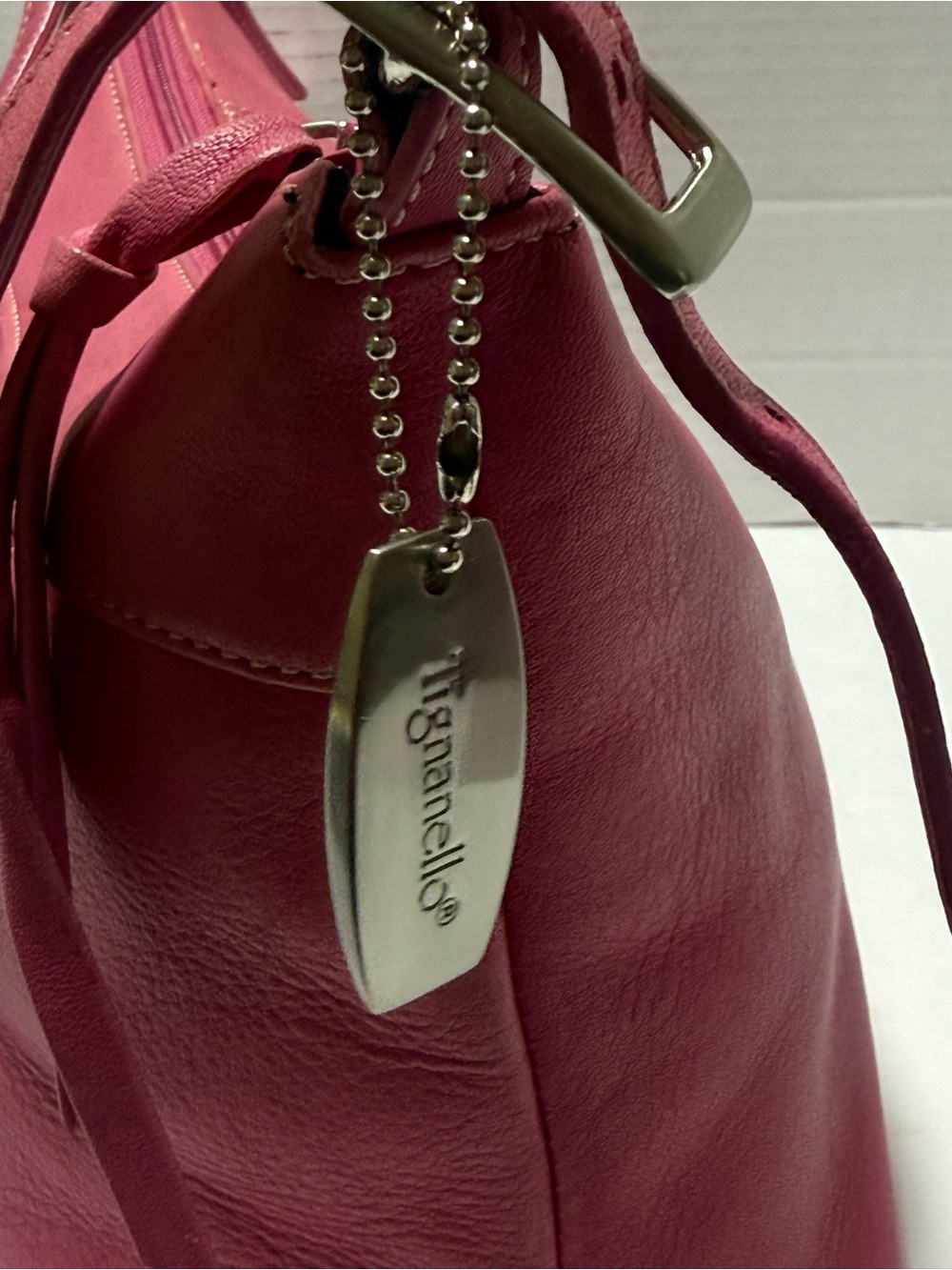 Tignanello pink leather bag - Picture 10 of 11